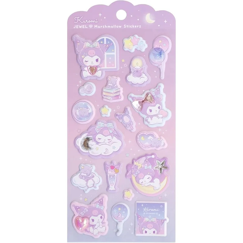 [Self-operated] Sanrio Sweet Dream Theme Jewel Cotton Candy 3D Bubble Stickers Kuromi Cartoon Stickers