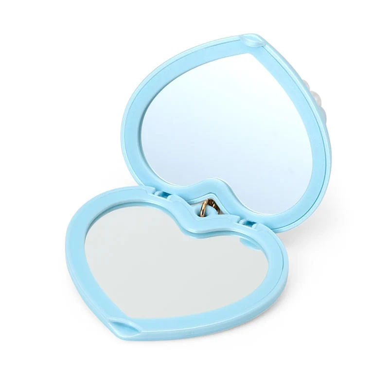 [Self-operated] Sanrio Heart Pearl Pendant, Big Ear Dog Design, 1 Piece, Portable Makeup Mirror, Bag Charm, Keychain