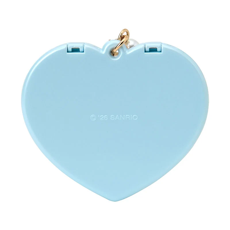 [Self-operated] Sanrio Heart Pearl Pendant, Big Ear Dog Design, 1 Piece, Portable Makeup Mirror, Bag Charm, Keychain