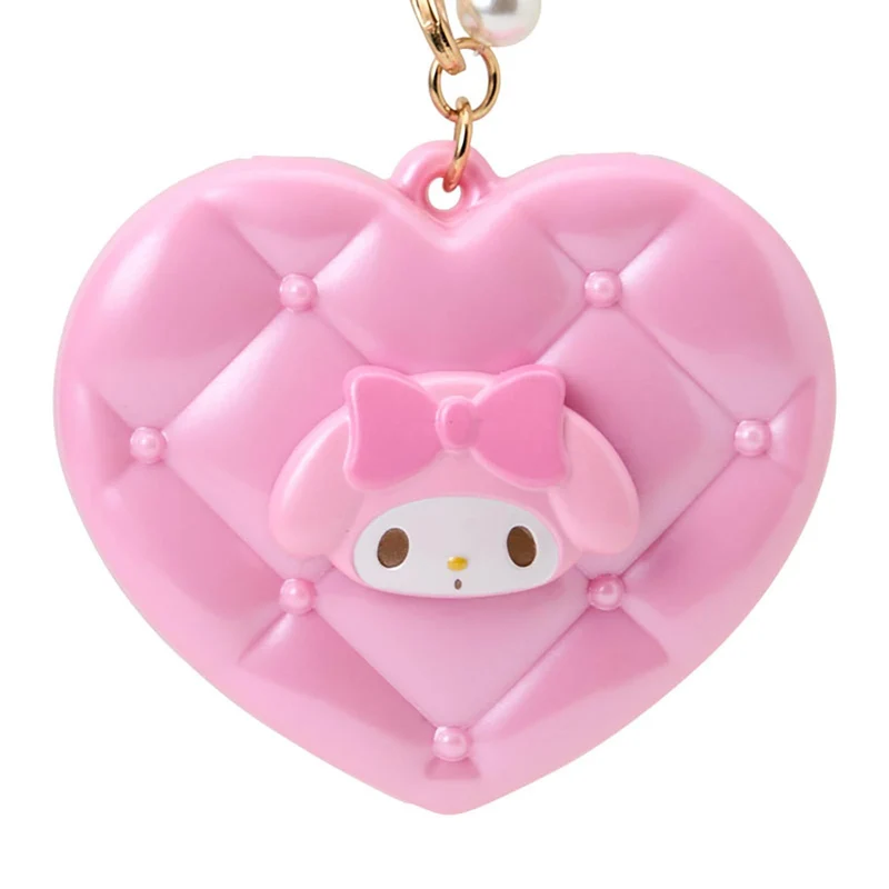 [Self-operated] Sanrio My Melody Heart Pearl Pendant (1 piece) - Portable Makeup Mirror, Bag Charm, Keychain