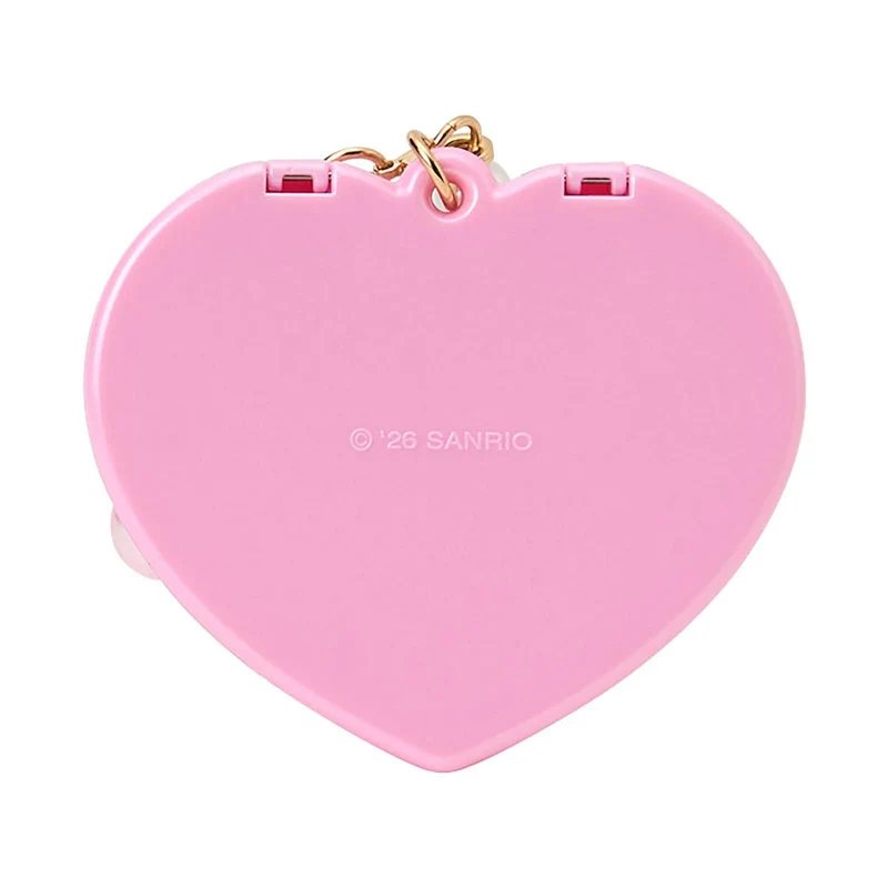 [Self-operated] Sanrio My Melody Heart Pearl Pendant (1 piece) - Portable Makeup Mirror, Bag Charm, Keychain