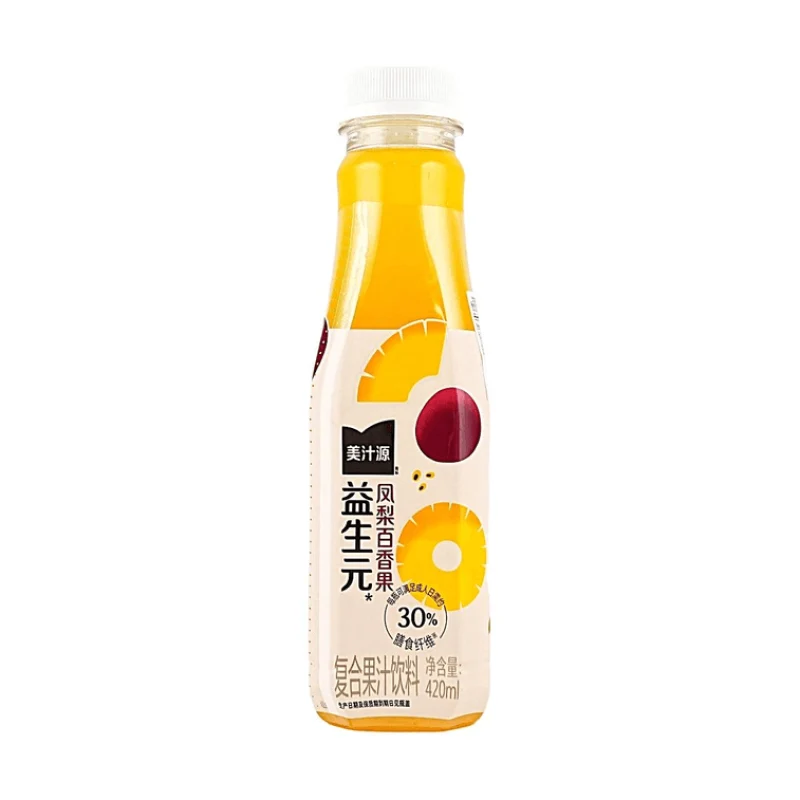 [Self-operated] Coca-Cola Minute Maid Prebiotic Pineapple Passion Fruit Juice Beverage 420ml, Rich in Dietary Fiber