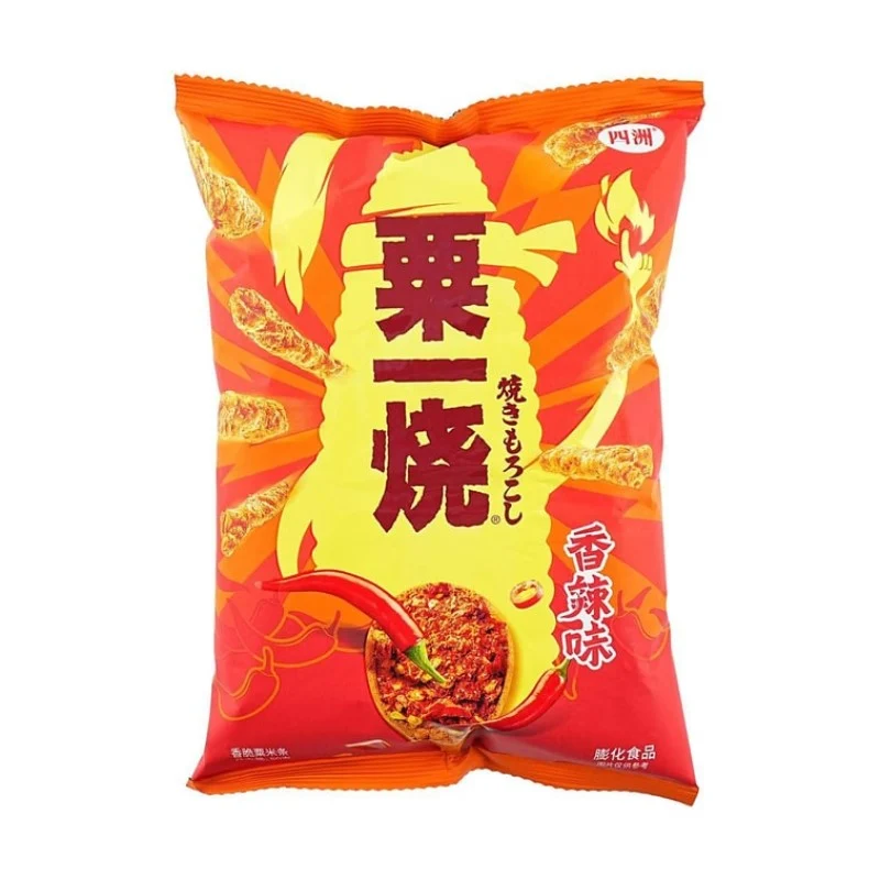 [Self-operated] China Four Seas Crispy Corn Chips, Spicy Flavor, 80g, Puffed Food, Potato Chips, Shrimp Sticks, Rice Crackers, Snacks