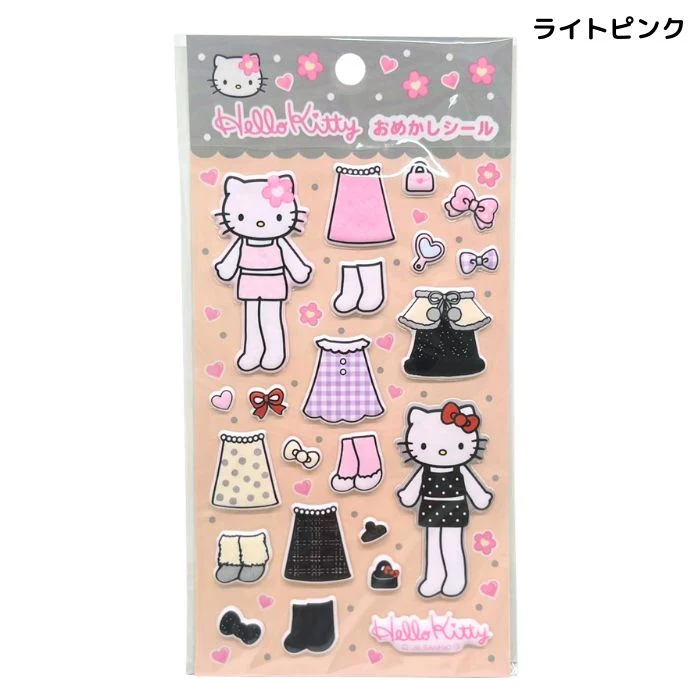 [Self-operated] Sanrio & NIC Collaboration Blind Box Dress-up Stickers Hello Kitty Style Light Pink and Gray Cartoon Stickers