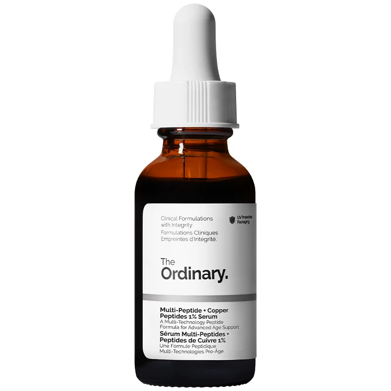 [Self-operated] The Ordinary Canada Multi-Peptide 1% Copper Peptide Serum 30ml - Reduces expression lines, fine lines, and wrinkles; firms skin; improves elasticity; improves sagging; provides antioxidant benefits; brightens; soothes dullness caused by lack of sleep; gently repairs; suitable for sensitive skin; also anti-aging.