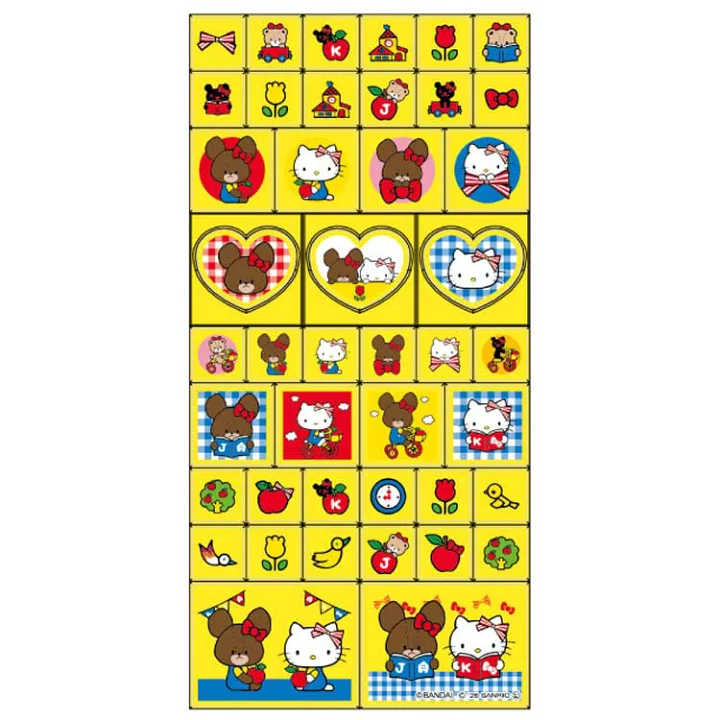 [Self-operated] Sanrio Hello Kitty Little Bear's School Collaboration Stickers (Yellow Theme) Cartoon Stickers