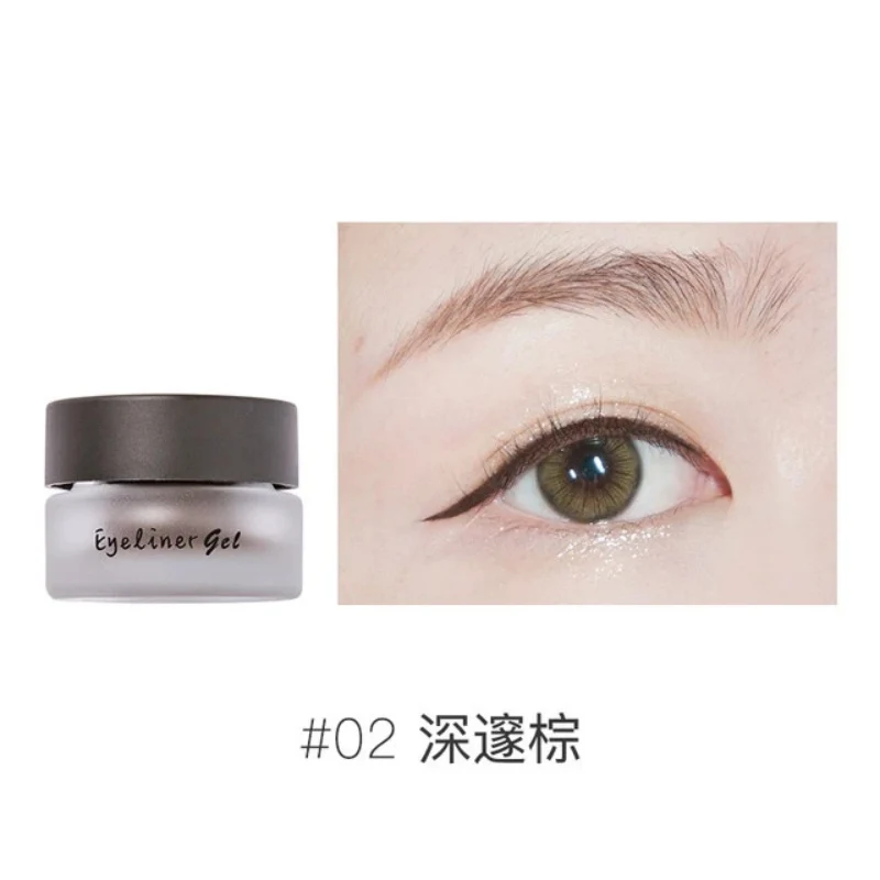 [Self-operated] Judydoll Waterproof Long-Lasting Eyeliner Gel #02 Soft Brown 3g - Waterproof, Sweatproof, Smudge-proof, and Makes Eyes Look Larger