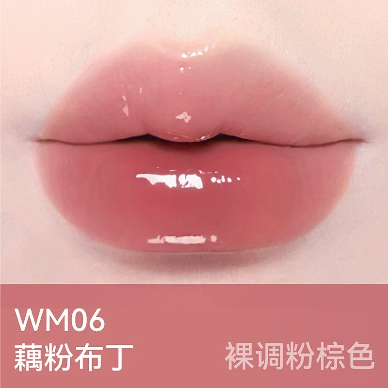 [Self-operated] AZTK Pure Gloss Lip Gloss #WM06 Lotus Root Powder Pudding 1.9g Solid Lip Gloss Mirror Lipstick Moisturizing Jelly Feel Not Easy to Transfer