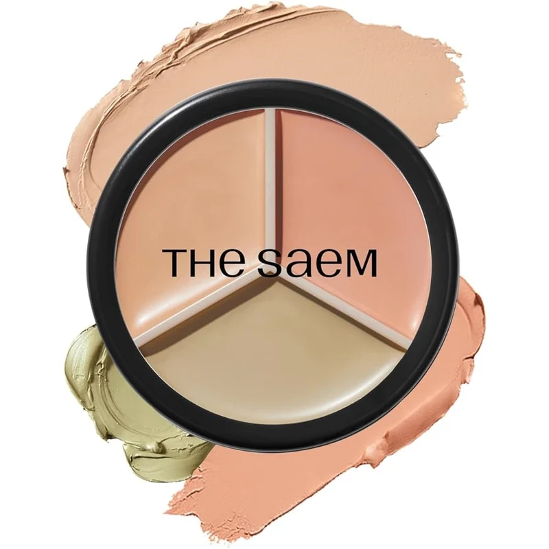 [Self-operated] The Saem 3-Color Concealer 13.5g #01 (Warm Tone Palette Cream Concealer)