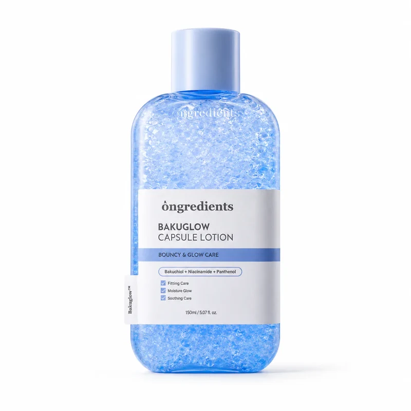 [Self-operated] Korean ONGREDIENTS Bakuglow Blue Capsule Aqua Glow Lotion 150ml Gently improves rough and delicate skin texture; gentle and non-irritating; soothes and calms redness.