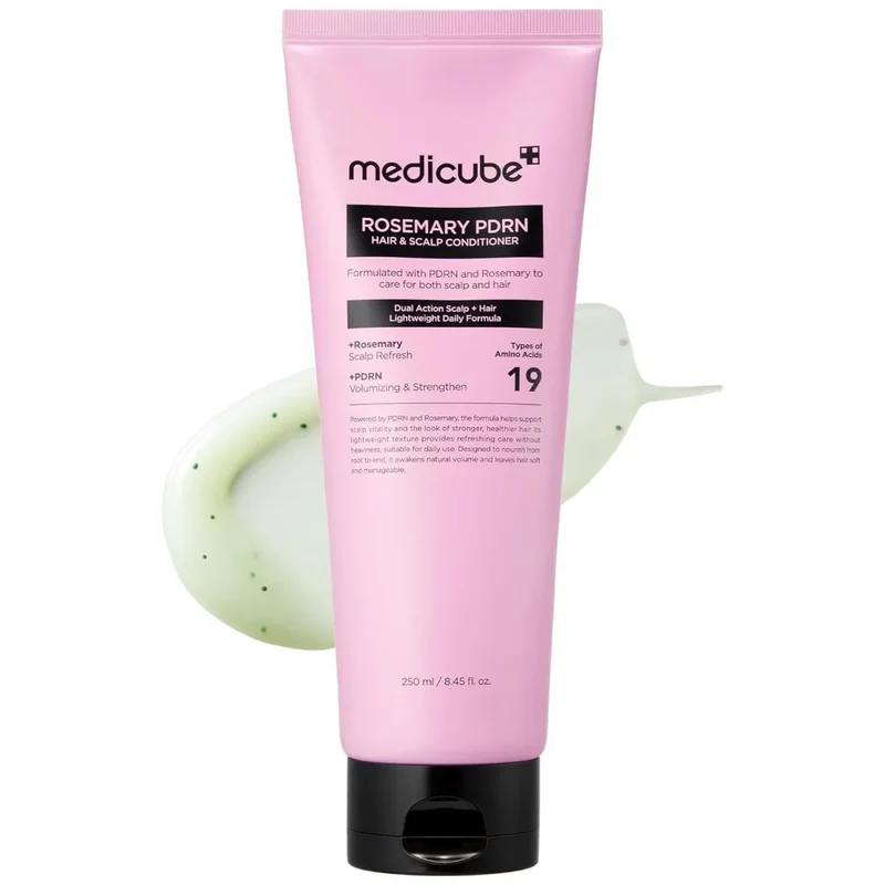 [Self-operated] Medicube Rosemary PDRN Cooling and Volumizing Conditioner 250ml (Korea) - Scalp & Hair Conditioner - Soothes and calms the scalp, strengthens hair, and deeply nourishes the hair core.
