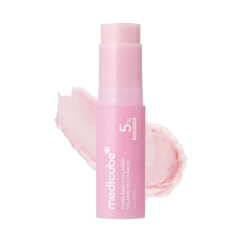 [Self-operated] Korean MEDICUBE PDRN Pink Collagen Plumping Multi-Effect Stick 10g Moisturizing Cream Plumps dry skin, improves fine lines, reduces fine lines, repairs and stabilizes skin, strengthens elasticity, provides long-lasting hydration, and smooths roughness.