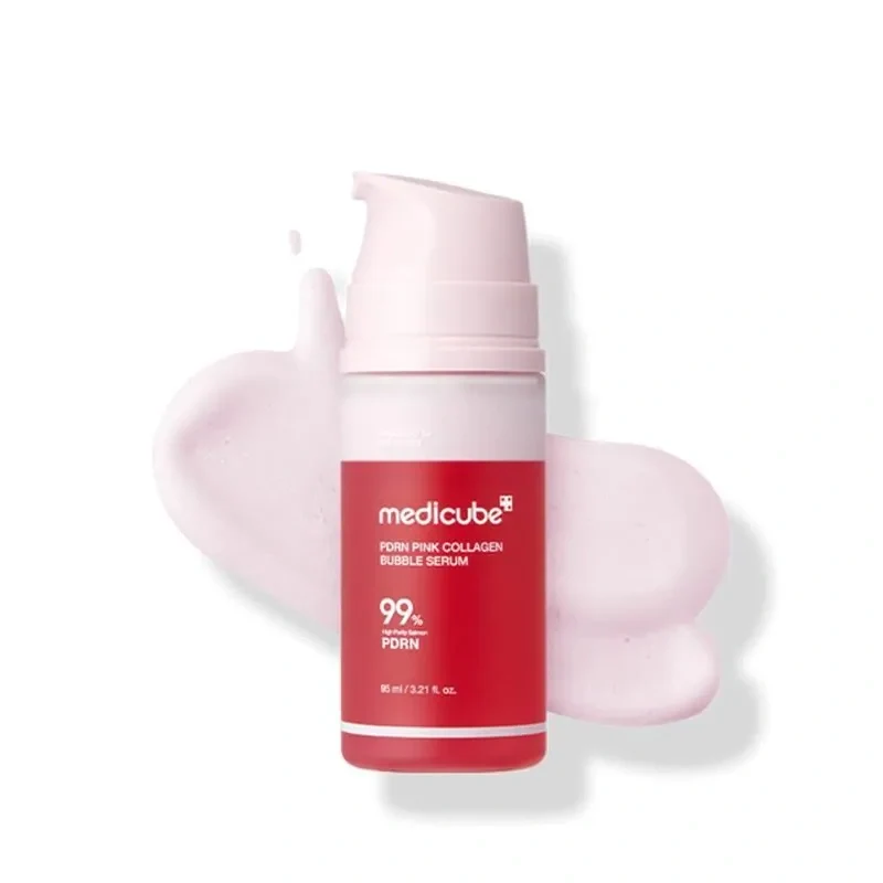 [Self-operated] MEDICUBE PDRN Pink Collagen Bubble Essence 95ml (Korea) Evens skin tone, improves dullness, brightens, and provides long-lasting hydration.