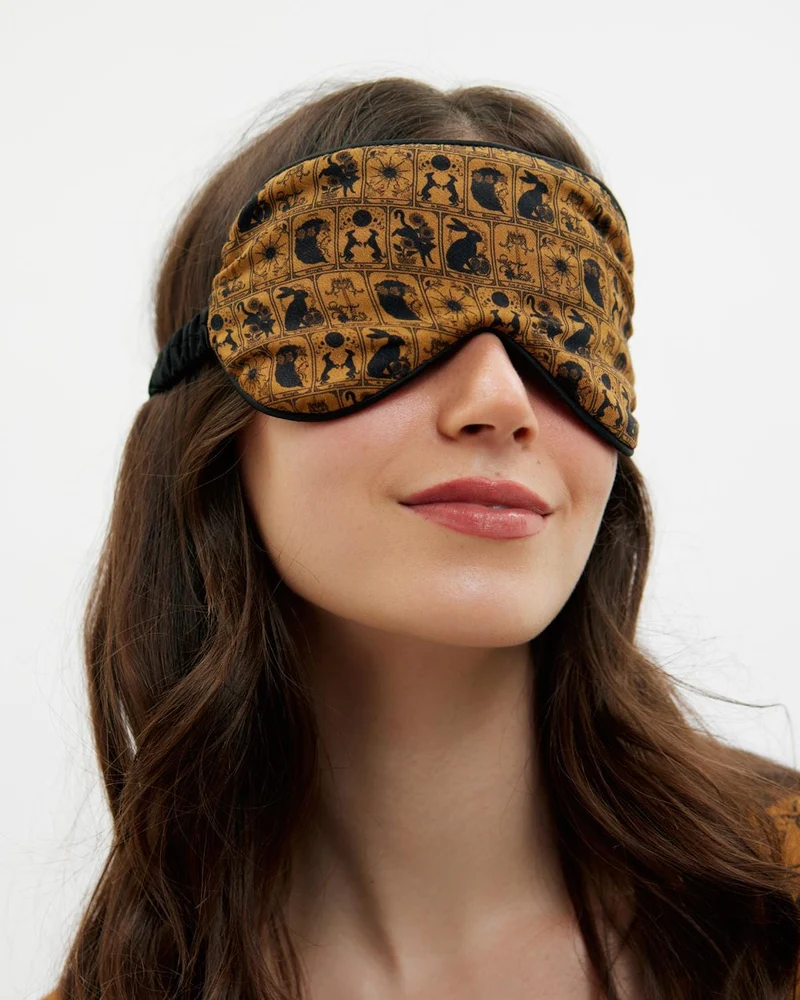 Jessica Roux Tarot Tales Celestial Sleep Mask - Bronze Gold