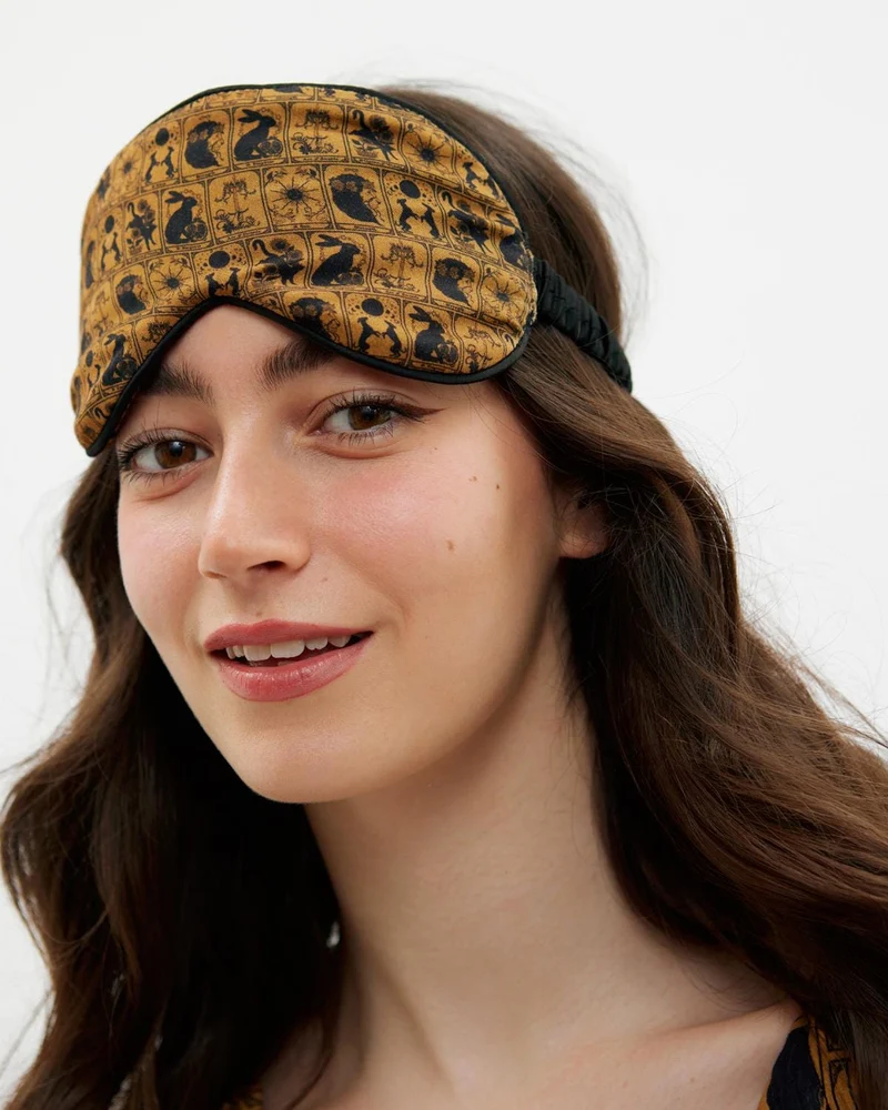 Jessica Roux Tarot Tales Celestial Sleep Mask - Bronze Gold