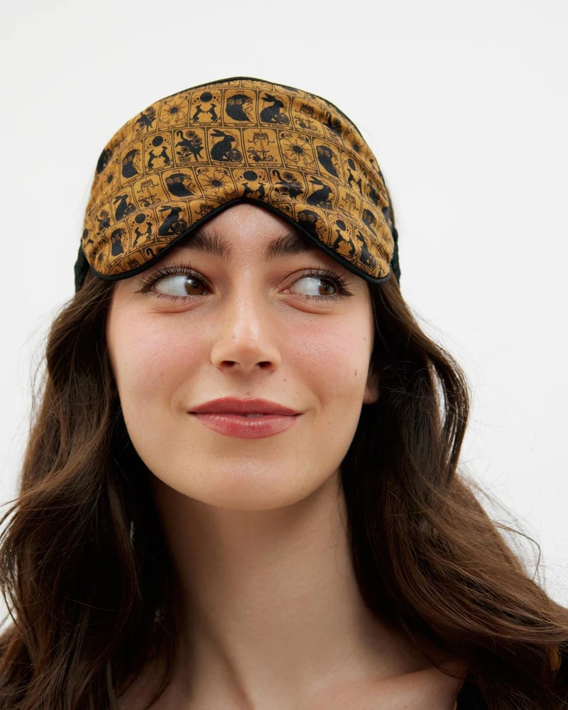 Jessica Roux Tarot Tales Celestial Sleep Mask - Bronze Gold