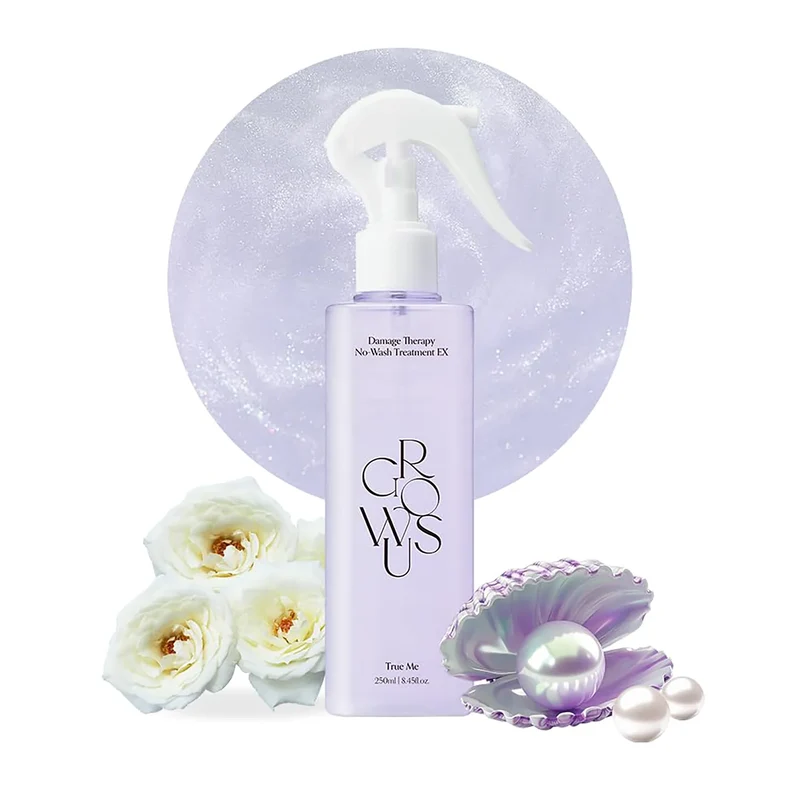 [Self-operated] GROWUS Korean Repairing Gold Hair Spray, Violet Repairing Hair Leave-in Spray 250ml, volumizing, repairing, improving frizz and damage, adding volume, preventing breakage, and supplementing protein before styling fine and limp hair.