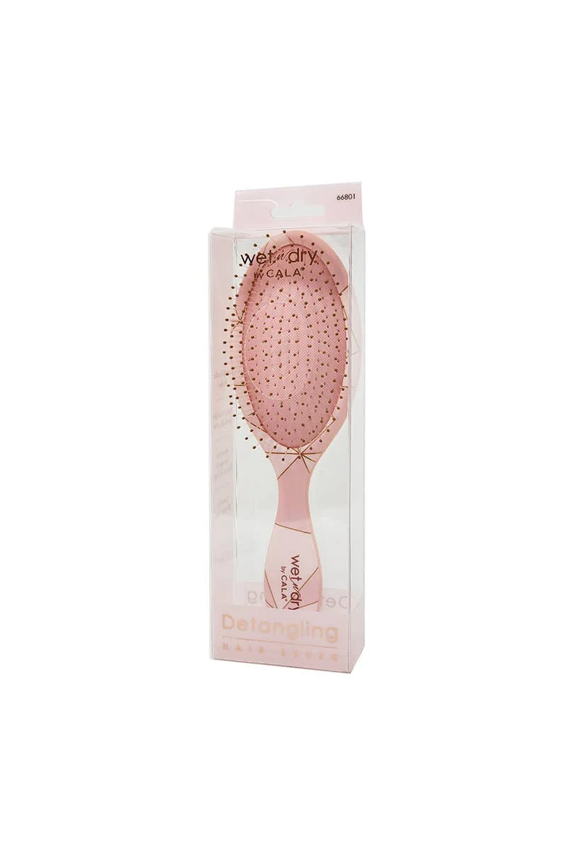 [Self-operated] CALA Pink Geometric Pattern Wet & Dry Hair Comb
