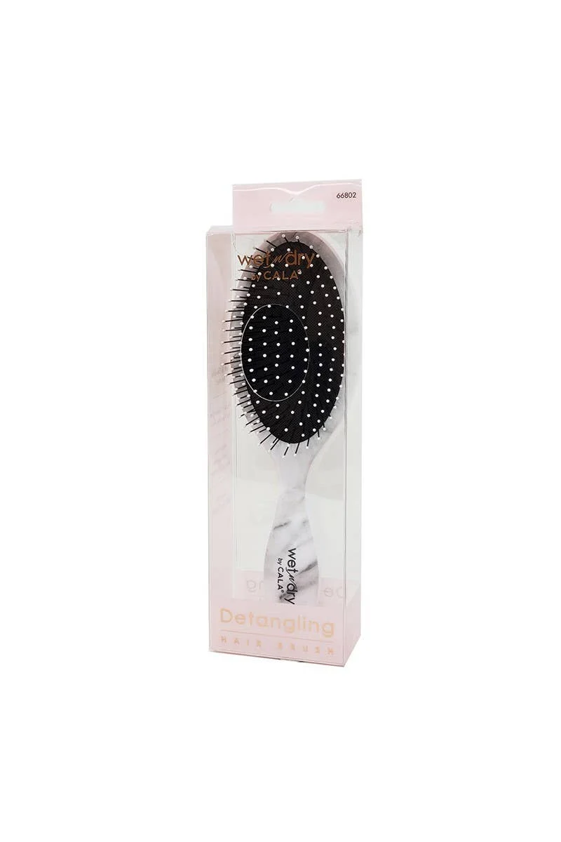 [Self-operated] CALA Black and White Marble Pattern Wet and Dry Hair Comb
