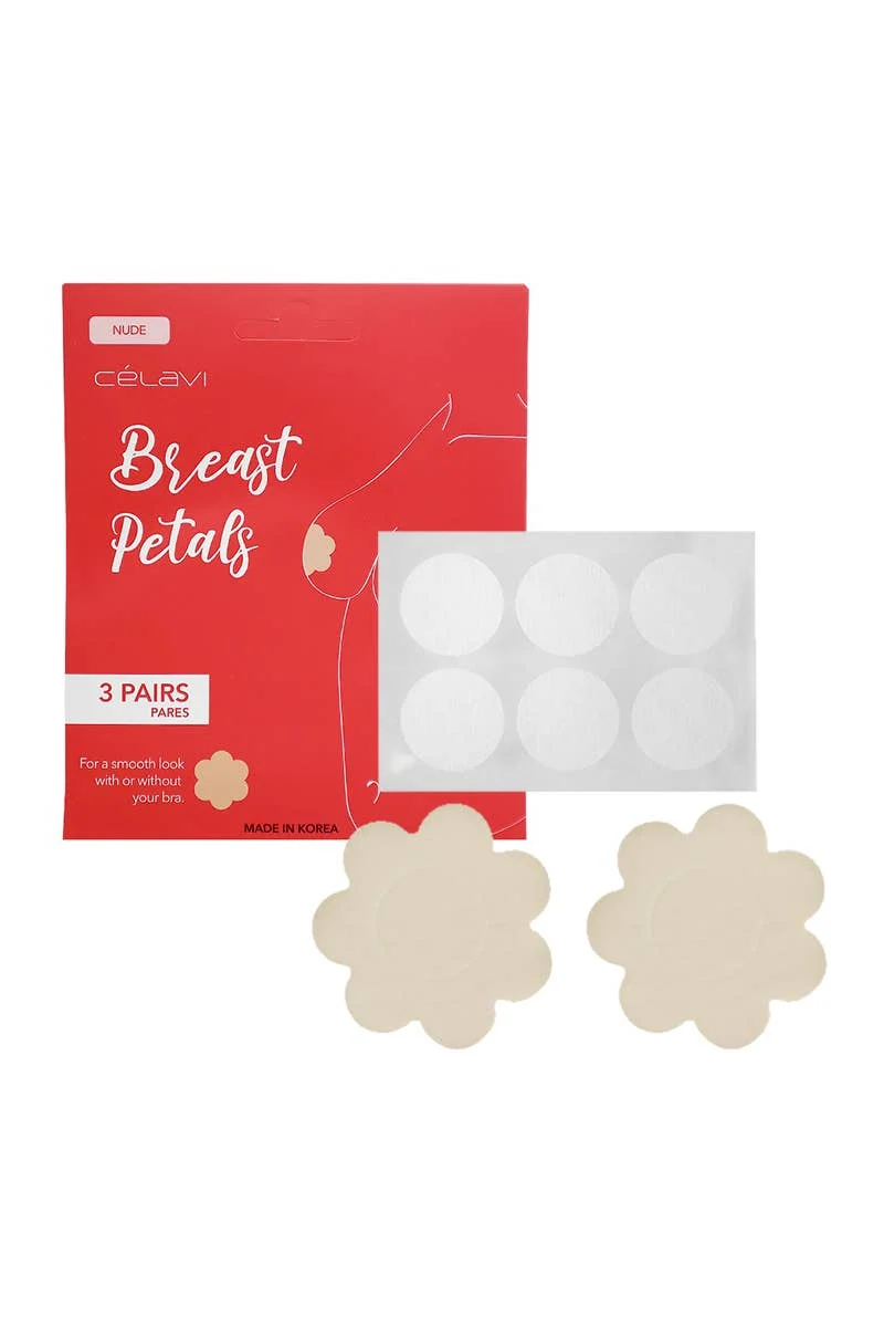 [Self-operated] Celavi Nude Petal Nipple Covers, Invisible Breast Covers, 3-Pack