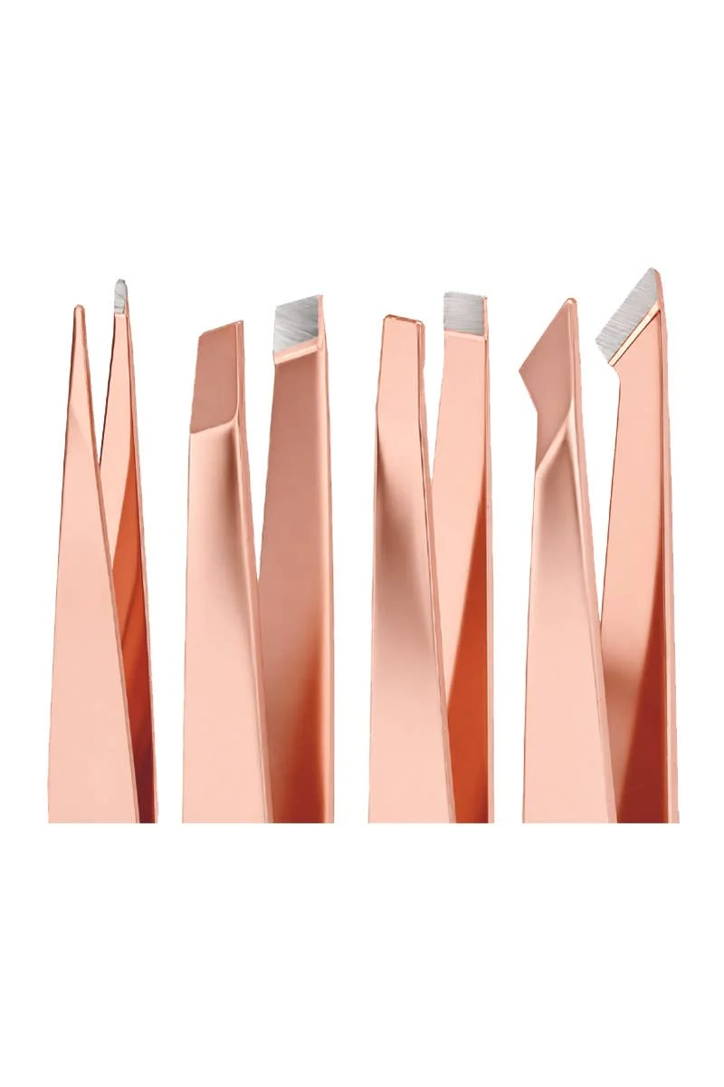 [Self-operated] CALA Rose Gold Multifunctional Precision Tweezers 4-Piece Set