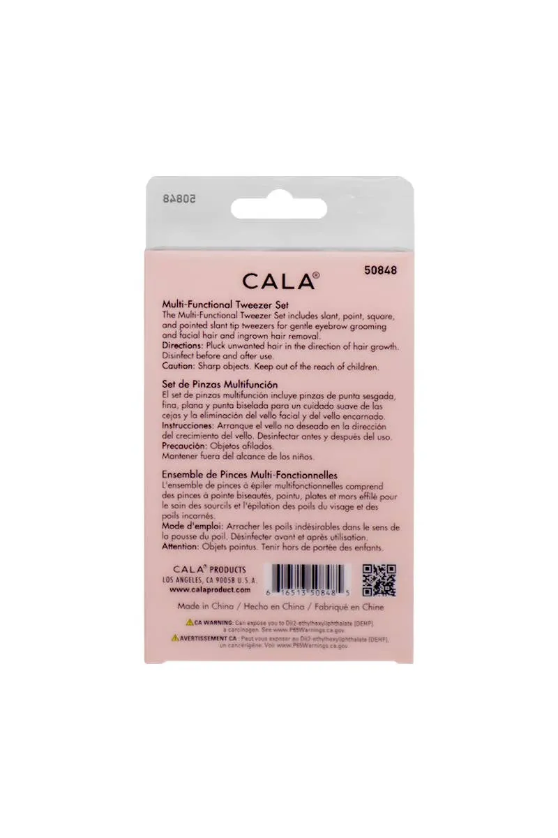 [Self-operated] CALA Rose Gold Multifunctional Precision Tweezers 4-Piece Set