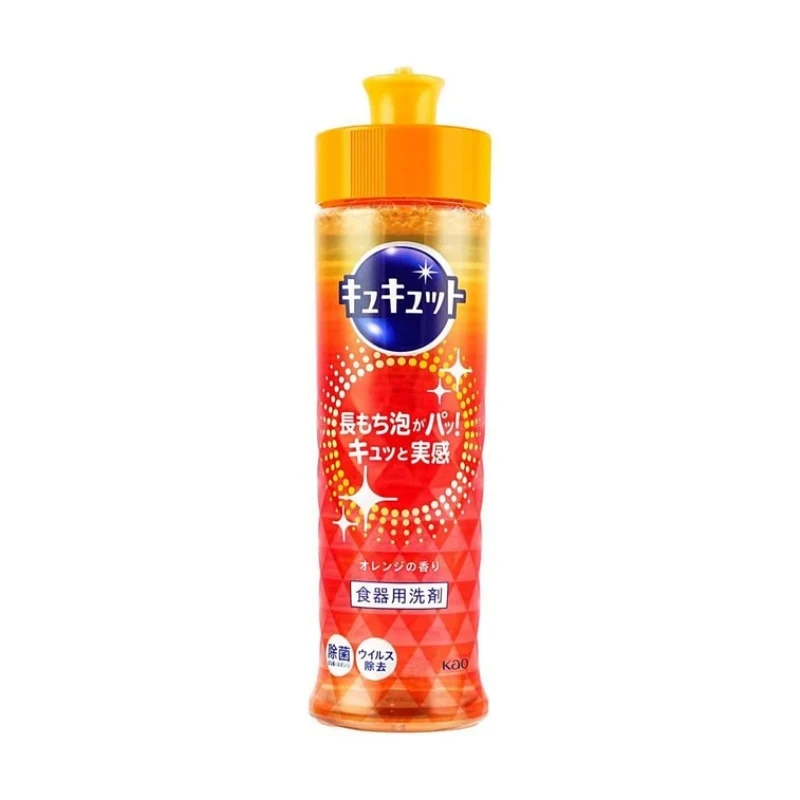 [Self-operated] Kao Cucuti Japanese Dishwashing Liquid, Fruit and Vegetable Dishwashing Liquid, Orange Scent, 220ml