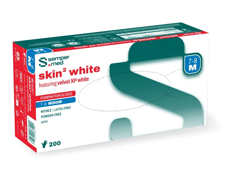 sempermed ® skin² white Handschuhe, Grösse M, 200 Stück