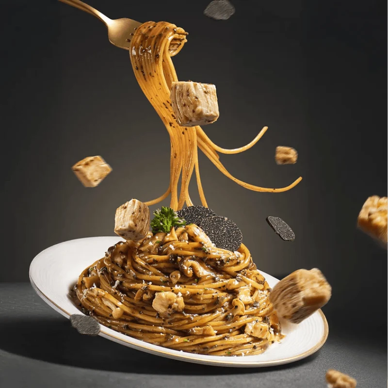 [Self-operated] AIRMETER Chinese Spaghetti with Black Truffle, Fresh Mushrooms, and Chicken 285.2g Wild Black Truffle, 8 Treasures of Fresh Mushrooms, Quick and Easy Midnight Snack Spaghetti