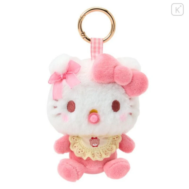 [Self-operated] Japan Sanrio Baby Pacifier Series Plush Keychain Hello Kitty 1-piece doll keychain car pendant bag charm keychain