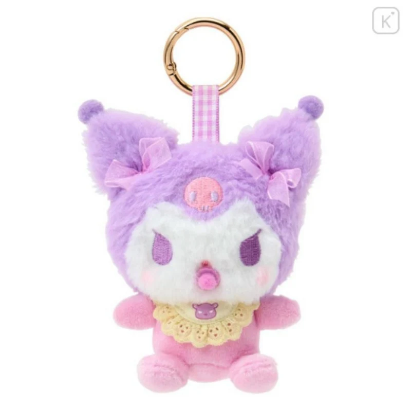 [Self-operated] Sanrio Baby Pacifier Series Plush Keychain Kuromi (1 piece) - Car Pendant, Bag Charm, Keychain