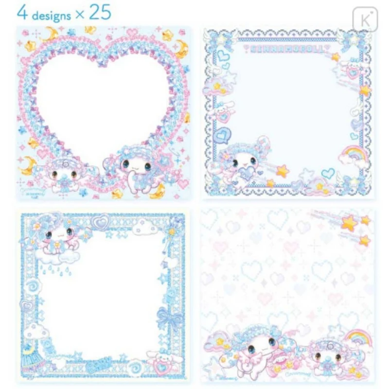 [Self-operated] Sanrio Amemori Fumika Series Mini Memo Pads, Cinnamoroll Design, 4 Styles * 25 Pieces, Convenient and Compact Notebook