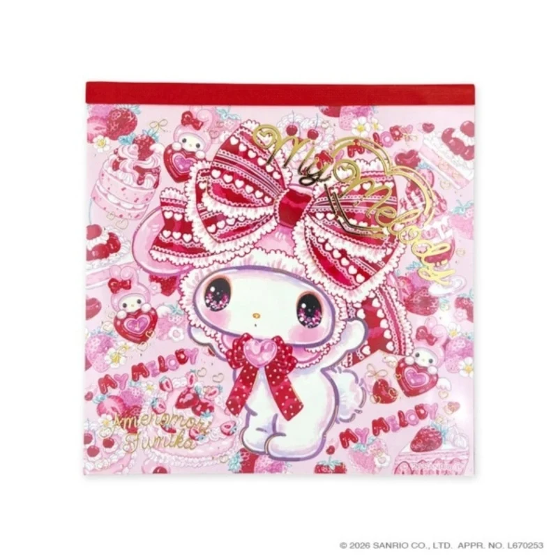 [Self-operated] Sanrio Amemori Fumika Series Mini Memo Paper - My Melody Design (4 designs * 25 sheets) - Convenient and Compact Notebook