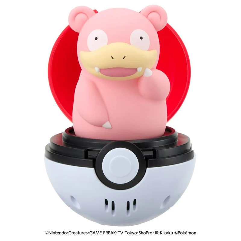 [Self-operated] TOMY Pokémon Bouncing Sound Poké Ball (Slowpoke Design), 1-pack, interactive sound and light toy, stress-relieving squishy desktop ornament, holiday gift.