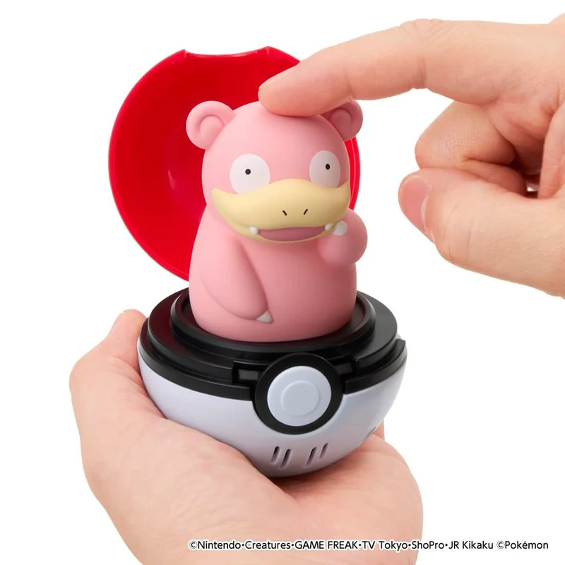 [Self-operated] TOMY Pokémon Bouncing Sound Poké Ball (Slowpoke Design), 1-pack, interactive sound and light toy, stress-relieving squishy desktop ornament, holiday gift.