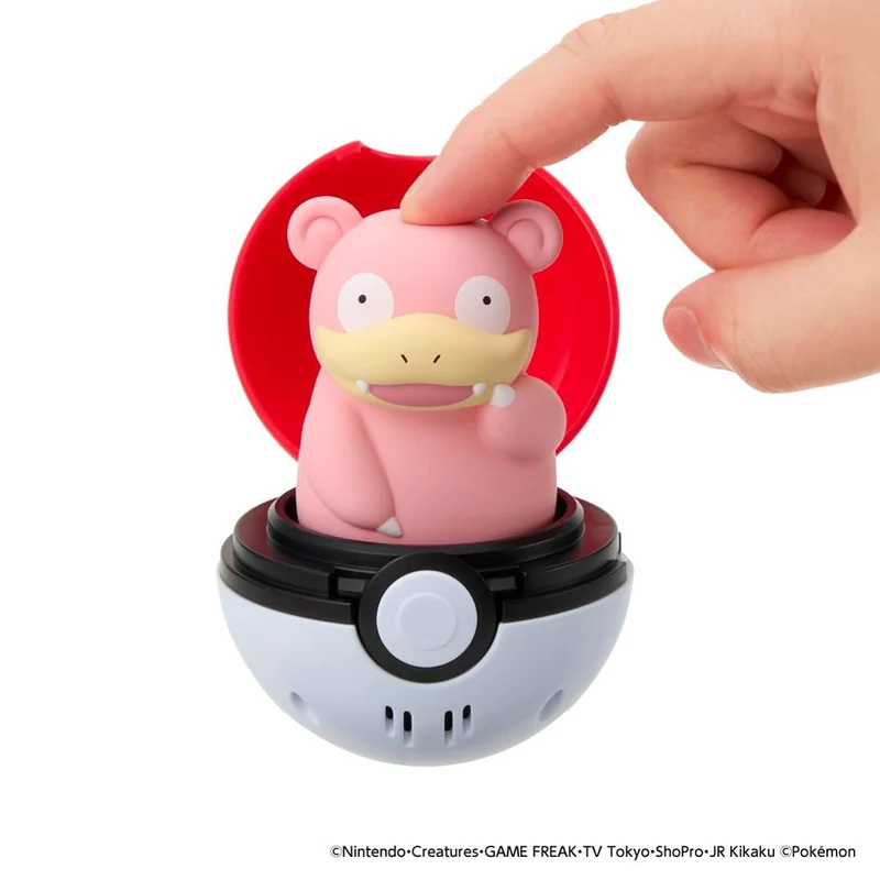 [Self-operated] TOMY Pokémon Bouncing Sound Poké Ball (Slowpoke Design), 1-pack, interactive sound and light toy, stress-relieving squishy desktop ornament, holiday gift.