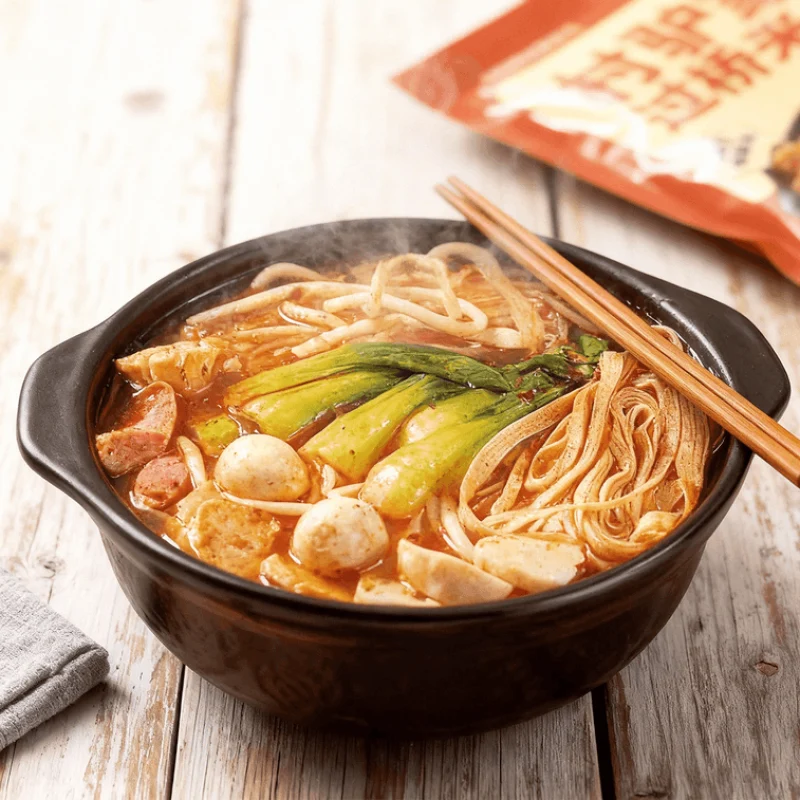 [Self-operated] China Village Donkey Family Crossing-the-Bridge Rice Noodles 402g Authentic Northeast Rice Noodles Instant Spicy and Fragrant Hot Pot Late Night Snack