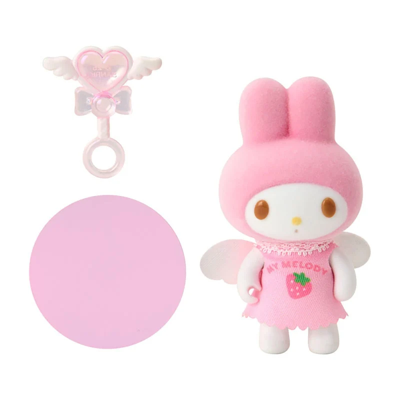 [Self-operated] Sanrio Angel Flocked Magnetic Ornament My Melody Style (1 piece) Magnetic Placement Plush Toy Girly Gift Desktop Decoration Refrigerator Magnetic Decoration