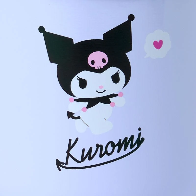 [Self-operated] Sanrio Stainless Steel Mug with Lid, Kuromi Style, 360ml. Keeps hot water hot for 4-6 hours, keeps cold drinks cold for a long time, long-lasting temperature control, dustproof and spillproof, safe material, comfortable grip.