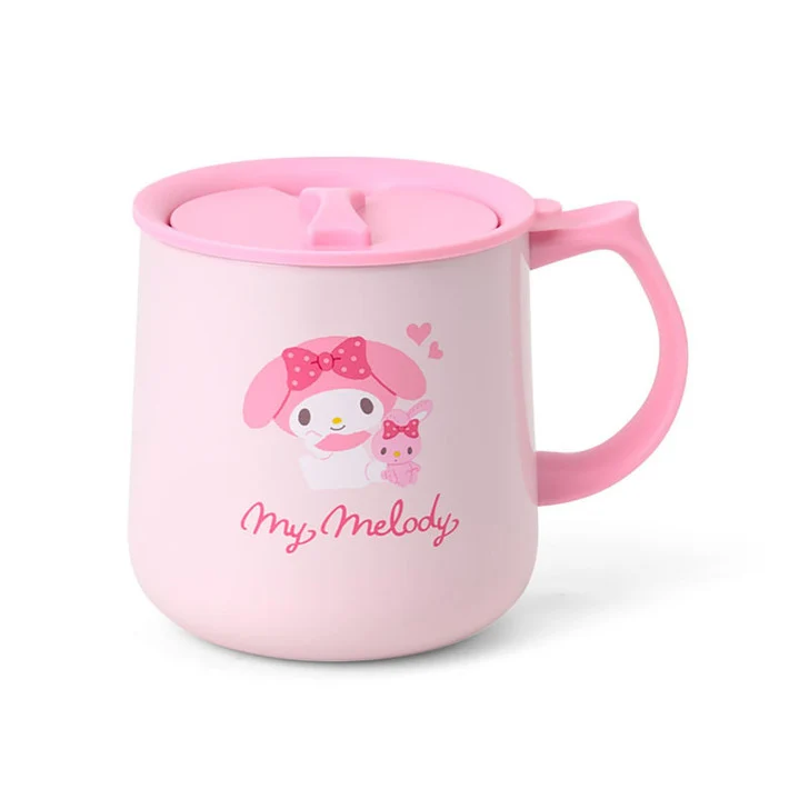[Self-operated] Sanrio Stainless Steel Mug with Lid, My Melody Design, 360ml. Keeps hot water hot for 4-6 hours, keeps cold drinks cold for a long time, long-lasting temperature control, dustproof and spillproof, safe material, comfortable grip.