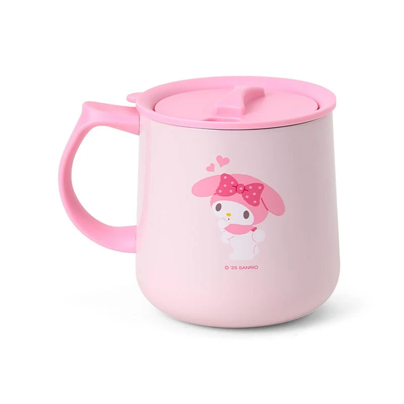 [Self-operated] Sanrio Stainless Steel Mug with Lid, My Melody Design, 360ml. Keeps hot water hot for 4-6 hours, keeps cold drinks cold for a long time, long-lasting temperature control, dustproof and spillproof, safe material, comfortable grip.