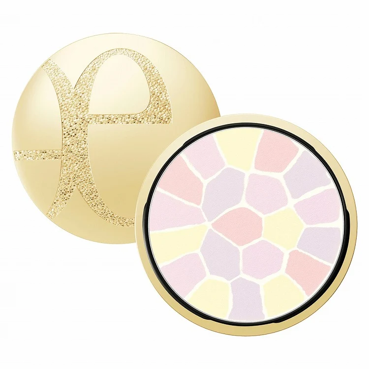 [Self-operated] Elegance Japanese Radiant Powder Compact Family Pack 27g, E Compact #9 Brightening Pearl Macaron Multi-Color Pearl Palette, for all-face setting, highlighting, sculpting, and long-lasting makeup.