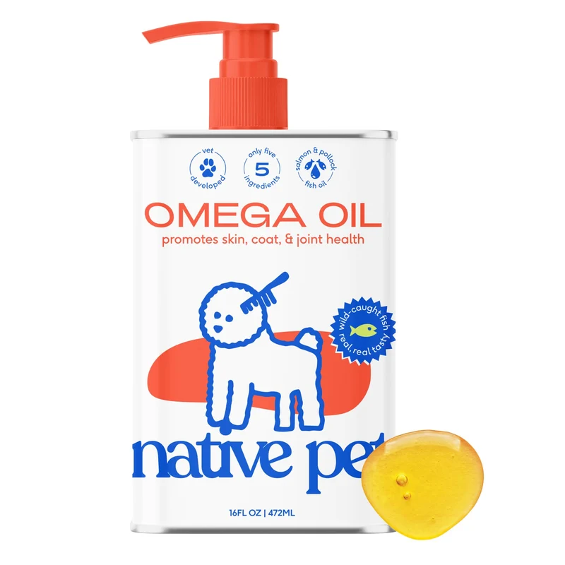 [Self-operated] Native Pet Omega-3 Fish Oil for Dogs, 16oz (472ml)