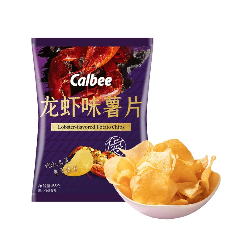 [Self-operated] Calbee Lobster Flavor Potato Chips (Japan) 55g - Casual Office Snack, Potato Fries, Puffed Snack