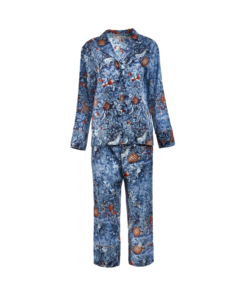 Nocturnal Garden Pyjamas Midnight Blue