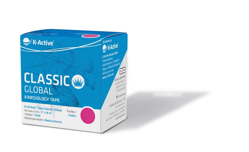 K-Active Classic Global Tape, 1-er Box pink, 50 mm x 5 m