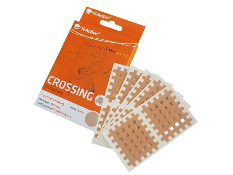 K-Active Crossing Gittertape, beige, Grösse XL, 4.4 x 5.2 cm, 40 Stück