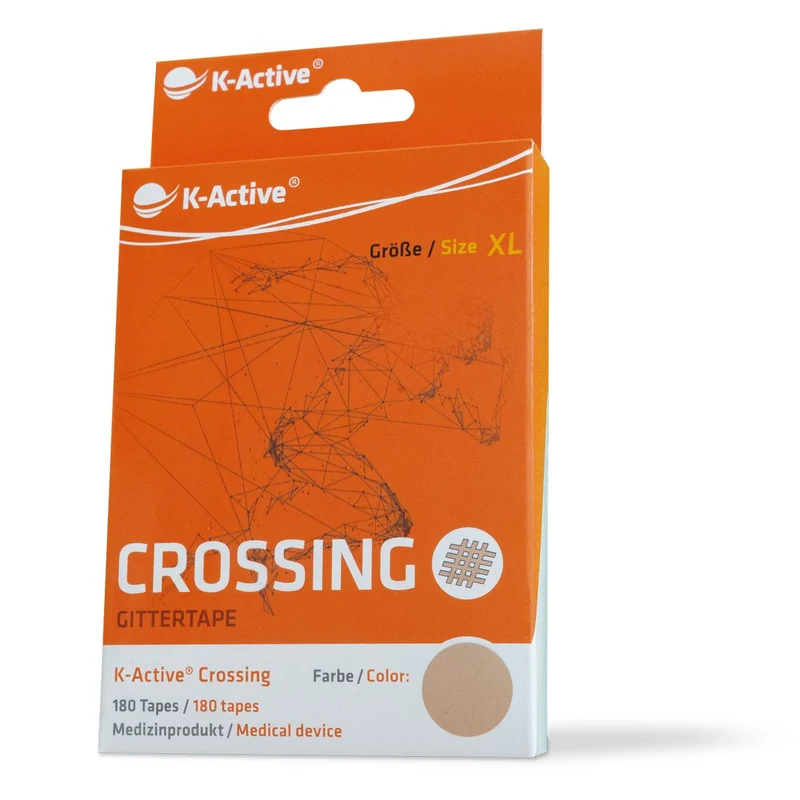 K-Active Crossing Gittertape, beige, Grösse XL, 4.4 x 5.2 cm, 40 Stück