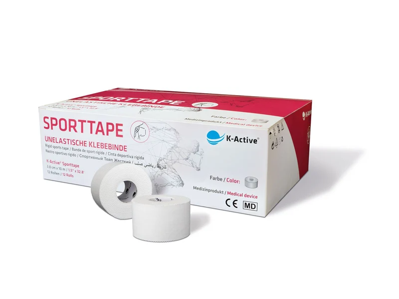 K-Active Sporttape, weiss, 3.8 cm x 10 m, 12 Stück