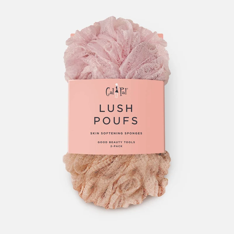 [Self-operated] Gal Pal Lush Poufs Softening Bath Bombs, Double Pack PINK / GOLD (USA)